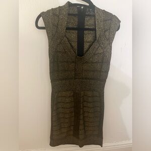 French collection gold tight dress; size 4